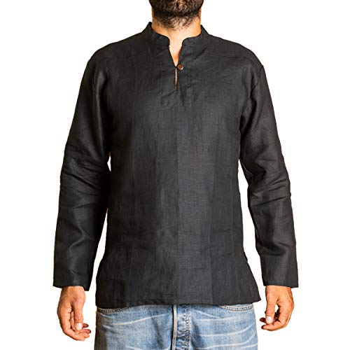 PANASIAM Shirt, Hemp, Black, L, LS von PANASIAM