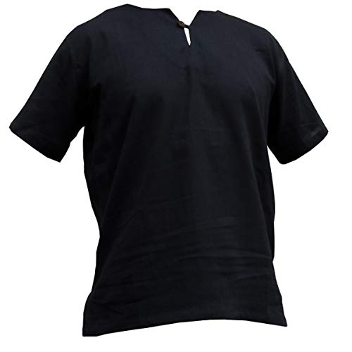 PANASIAM Shirt, K', 1button, Black, L, Shortsleeve von PANASIAM