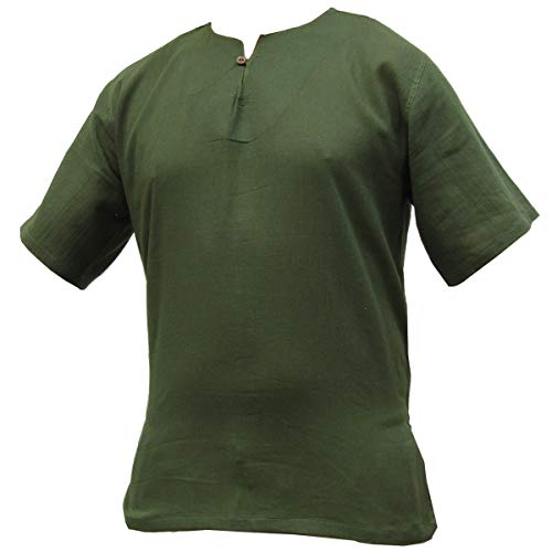 PANASIAM Shirt, K', 1button, Olivegreen, XL, Shortsleeve von PANASIAM