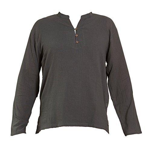 PANASIAM Shirt, K', 3button, Grey, L, Longsleeve von PANASIAM