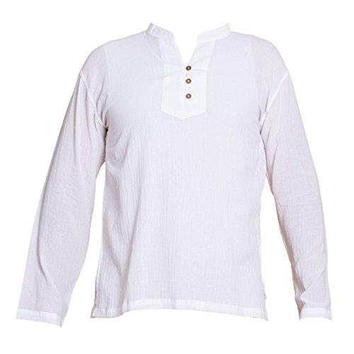 PANASIAM Shirt, K', 3button, White, S, Longsleeve von PANASIAM