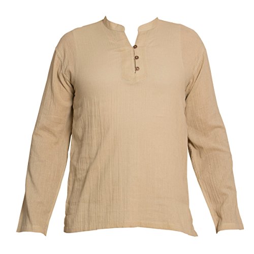 PANASIAM Shirt, K', 3button, beige, L, Longsleeve von PANASIAM