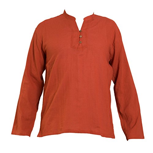 PANASIAM Shirt, K', 3button, r.Brown, L, Longsleeve von PANASIAM