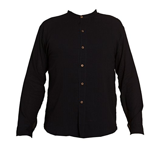 PANASIAM Shirt, K', 6button, Black, L, Longsleeve von PANASIAM