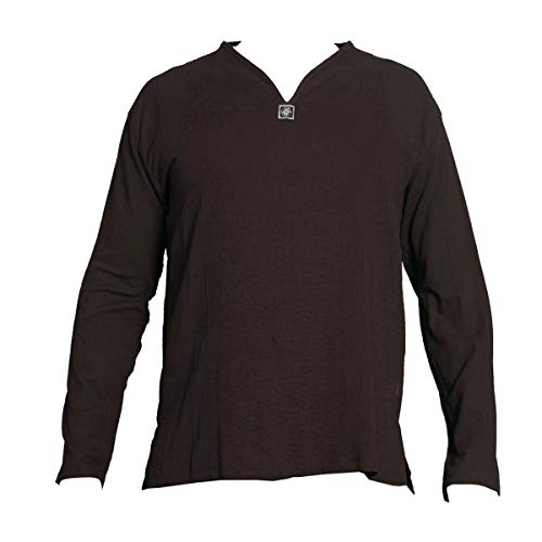 PANASIAM Shirt, K', NoButton, Darkbrown, L, longsl. von PANASIAM