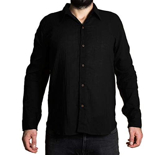 PANASIAM Shirt K06-collar Longsleeve Black XXL von PANASIAM