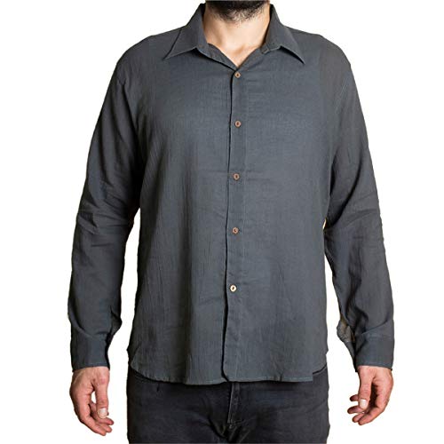 PANASIAM Shirt K06-collar Longsleeve Grey XXL von PANASIAM