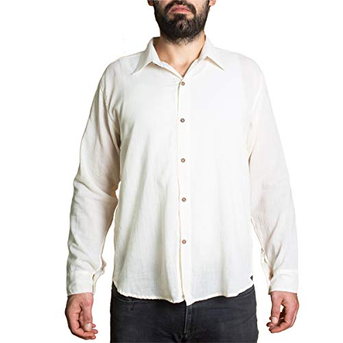 PANASIAM Shirt K06-collar Longsleeve Nature M von PANASIAM