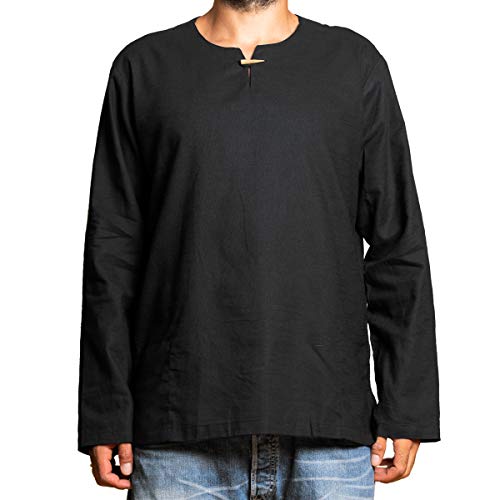 PANASIAM Shirt T01, Cotton, Black, L, Longsleeve von PANASIAM