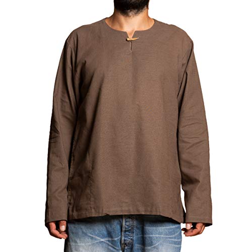 PANASIAM Shirt T01, Cotton, Brown, L, Longsleeve von PANASIAM