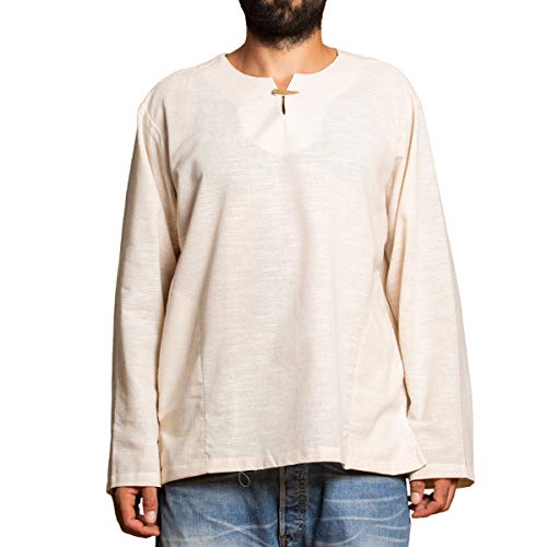 PANASIAM Shirt T01, Cotton, Nature-White, XL, Longsleeve von PANASIAM