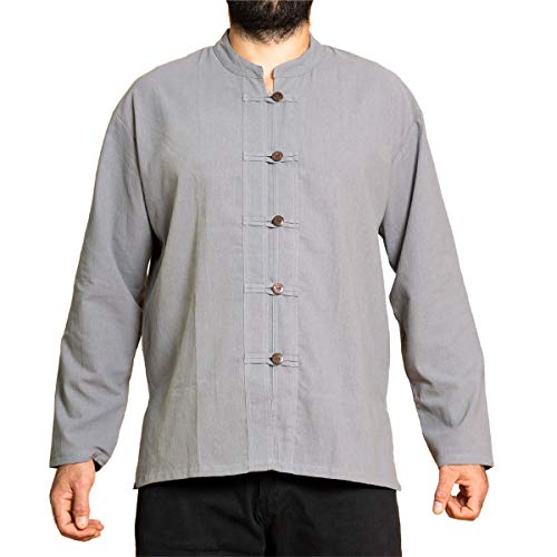 PANASIAM ShirtBEN-5Button, Grey XXL von PANASIAM