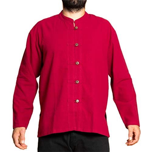 PANASIAM ShirtBEN-5Button, red M von PANASIAM