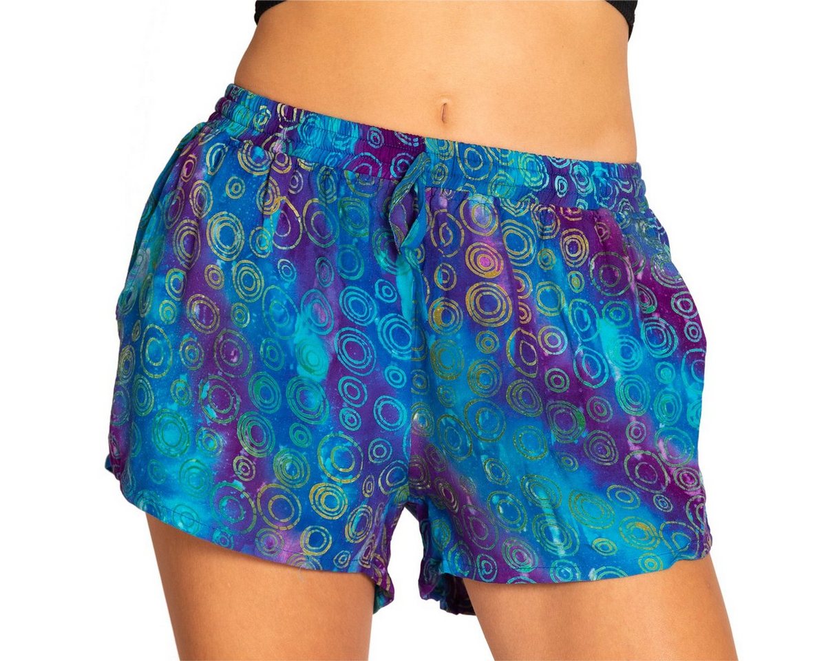 PANASIAM Shorts Damen Shorts Wachsbatik für Strand Yoga oder Meditation farbecht und angenehm zu Tragen Relaxshorts Damenshorts kurze Sporthose von PANASIAM