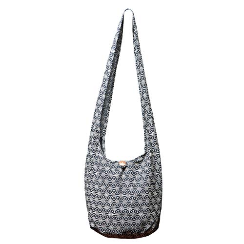 PANASIAM Shoulderbag Asanoha Design in black, L von PANASIAM