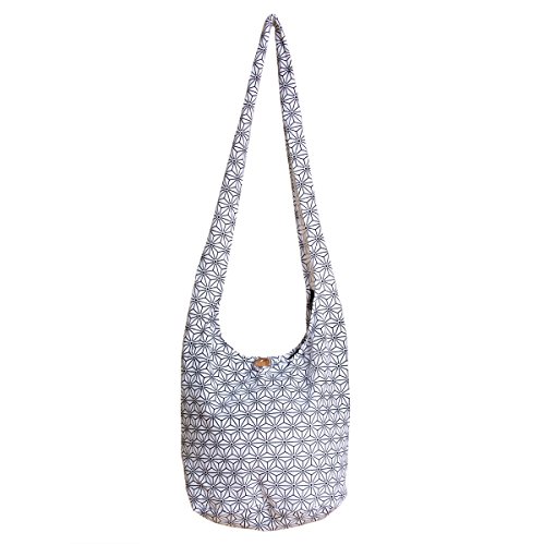 PANASIAM Shoulderbag Asanoha Design in white, L von PANASIAM