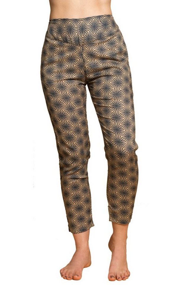 PANASIAM Relaxhose Carrot Pants geometrix aus 100% Baumwolle Damenhose mit japanischen Mustern oder heiliger Geometrie bedruckt bequeme Sommerhose von PANASIAM