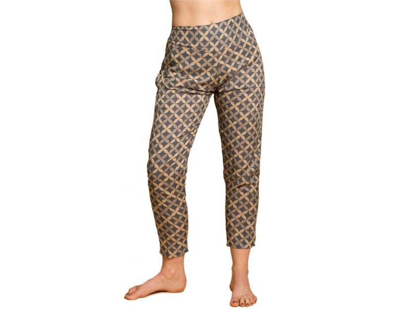 PANASIAM Relaxhose Carrot Pants geometrix aus 100% Baumwolle Damenhose mit japanischen Mustern oder heiliger Geometrie bedruckt bequeme Sommerhose von PANASIAM