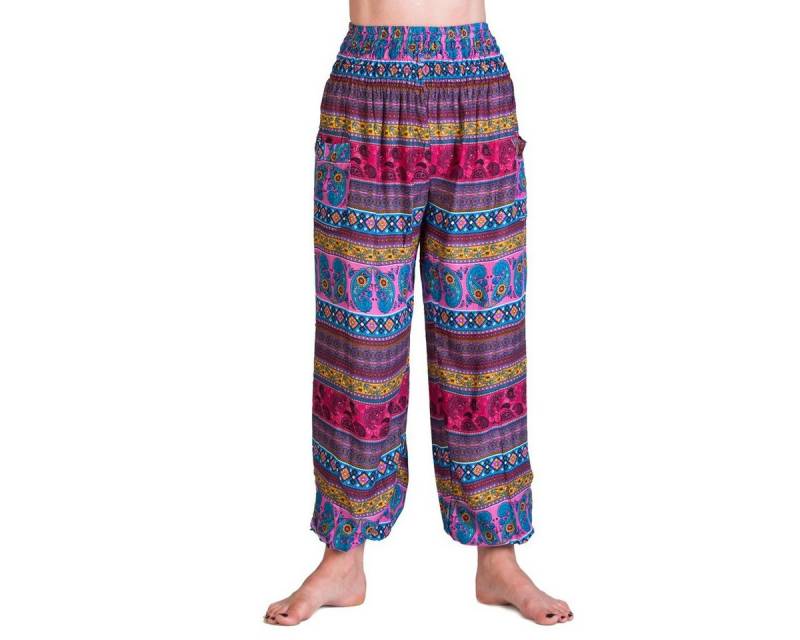 PANASIAM Haremshose Muckhose aus feiner natürlicher Viskose bequeme Haremshose für Damen leichte Sommerhose mit Seitentaschen Aladinhose von PANASIAM