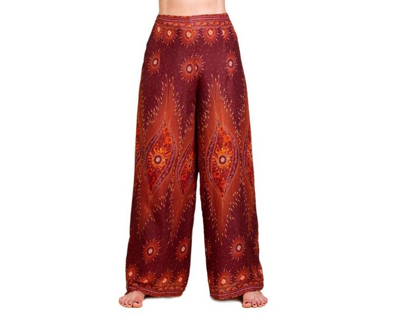 PANASIAM Palazzohose Sunshine Pants Wickelhose aus natürlicher Viskose Palazzohose im Peacock Design langer Boho Hosenrock Haremshose Pareo Hose PANASIAM Palazzohose Sunshine Pants Wickelhose aus natürlicher Viskose Palazzohose im Peacock Design langer Boho Hosenrock Haremshose Pareo Hose von PANASIAM