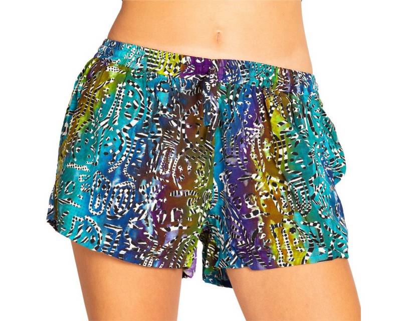 PANASIAM Shorts Damen Shorts Wachsbatik für Strand Yoga oder Meditation farbecht und angenehm zu Tragen Relaxshorts Damenshorts kurze Sporthose von PANASIAM