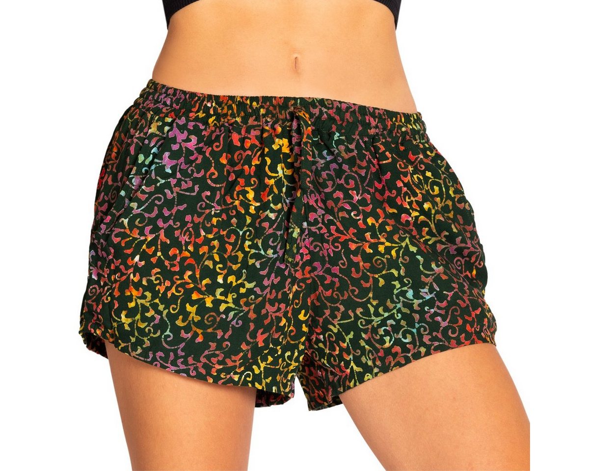 PANASIAM Strandshorts Damen Shorts Wachsbatik für Strand Yoga oder Meditation farbecht und angenehm zu Tragen Relaxshorts Damenshorts kurze Sporthose von PANASIAM