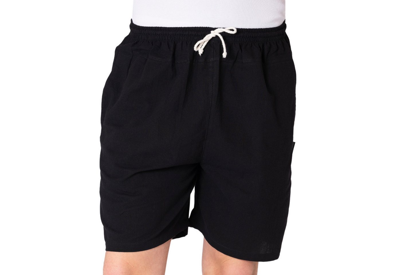PANASIAM Shorts kurze Hose aus 100% Baumwolle Basic Stoffhose mit Taschen & Gummibund Sommerhose Sweatshorts Casual Loungewear Wellnesshose Strandshorts von PANASIAM