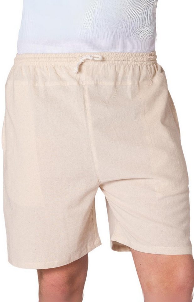 PANASIAM Shorts kurze Hose aus 100% Baumwolle Basic Stoffhose mit Taschen & Gummibund Sommerhose Sweatshorts Casual Loungewear Wellnesshose Strandshorts von PANASIAM