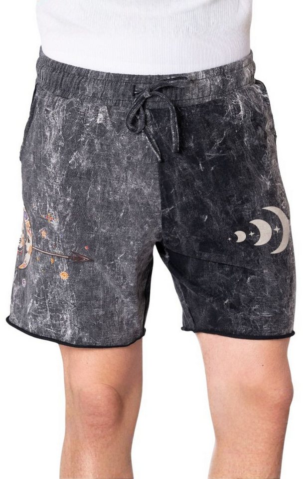 PANASIAM Shorts kurze Jogging-Hose aus 100% Baumwolle Unisex Sweatshorts mit Kordelzug Stoffhose mit Seitentaschen Sommerhose Urban Sportshort mit Naturmotiv von PANASIAM