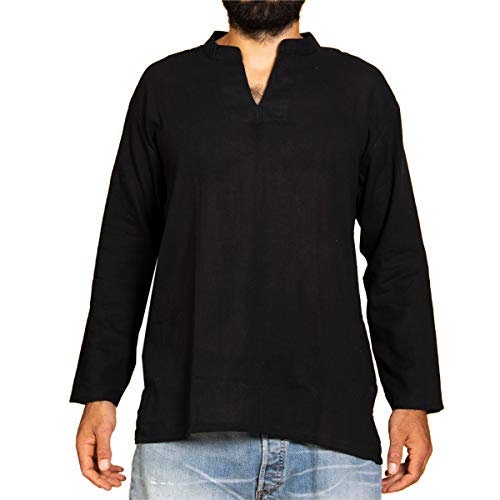PANASIAM Shirt, RZI-02, no Button, Black, XL, longsl. von PANASIAM