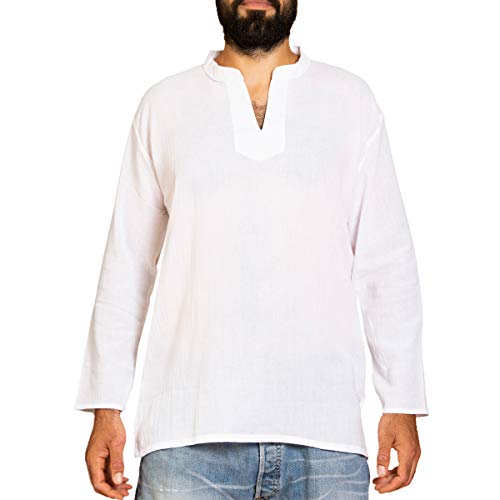 PANASIAM Shirt, RZI-02, no Button, White, XXXL, longsl. von PANASIAM