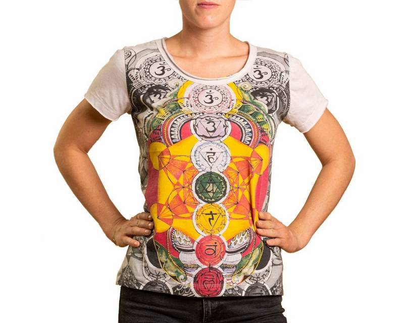 PANASIAM T-Shirt Mirror Damen T-Shirt 'Chakra' von PANASIAM