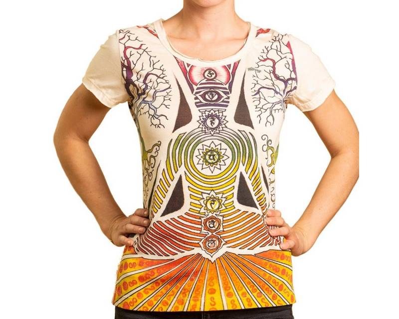 PANASIAM T-Shirt Mirror Damen T-Shirt 'Chakra' von PANASIAM