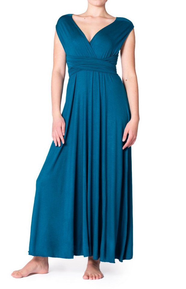 PANASIAM Tunikakleid langes Maxikleid Infinity Dress mit V-Ausschnitt Abendkleid Ballkleid Neckholder Sommerkleid Damen Kleid mit hoher Taille Brautjungfer Kleid von PANASIAM