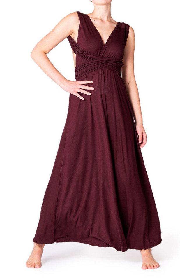 PANASIAM Tunikakleid langes Maxikleid Infinity Dress mit V-Ausschnitt Abendkleid Ballkleid Neckholder Sommerkleid Damen Kleid mit hoher Taille Brautjungfer Kleid von PANASIAM