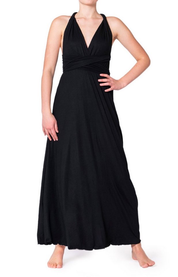 PANASIAM Tunikakleid langes Maxikleid Infinity Dress mit V-Ausschnitt Abendkleid Ballkleid Neckholder Sommerkleid Damen Kleid mit hoher Taille Brautjungfer Kleid von PANASIAM
