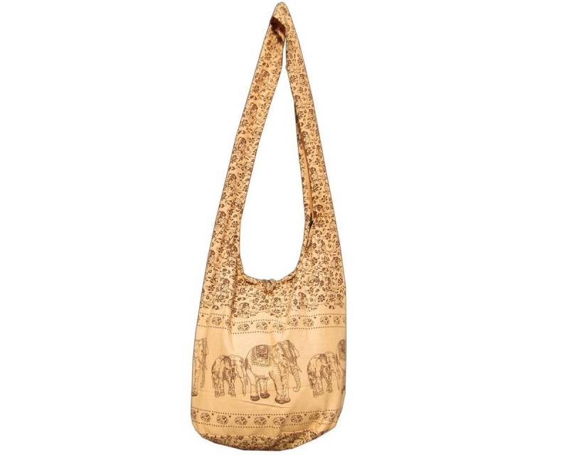 PANASIAM Freizeittasche Schulterbeutel Elefant Schultertasche aus 100% Baumwolle in 2 Größen, Beuteltasche als Wickeltasche Handtasche oder Strandtasche geeignet von PANASIAM