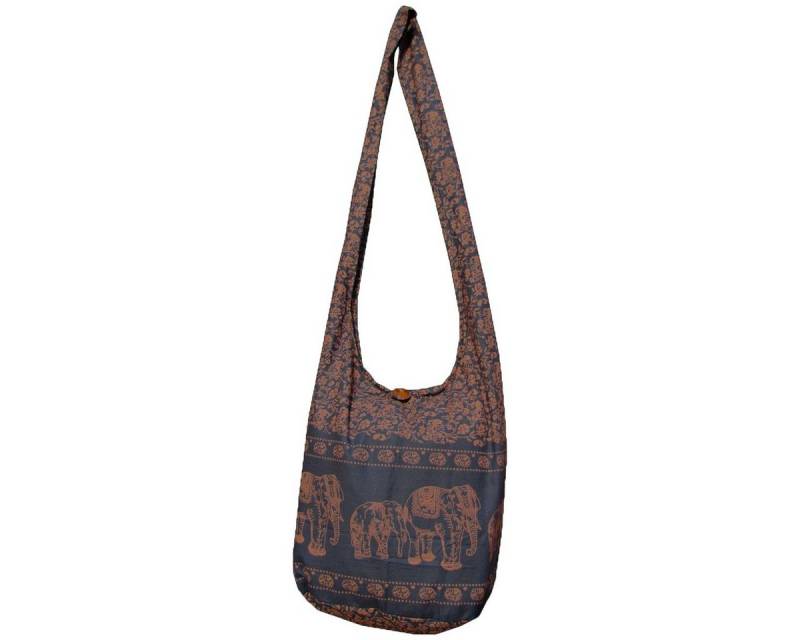 PANASIAM Freizeittasche Schulterbeutel Elefant Schultertasche aus 100% Baumwolle in 2 Größen, Beuteltasche als Wickeltasche Handtasche oder Strandtasche geeignet von PANASIAM