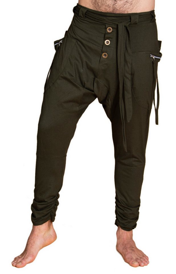 PANASIAM Haremshose Baggy Pants Ch01 modische Haremshose aus festem Baumwoll-Jersey-Stoff bequeme Unisex Freizeithose für Damen und Herren von PANASIAM