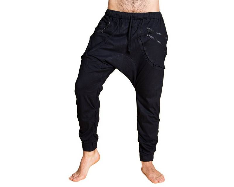 PANASIAM Haremshose Baggy Pants Ch01 modische Haremshose aus festem Baumwoll-Jersey-Stoff bequeme Unisex Freizeithose für Damen und Herren von PANASIAM