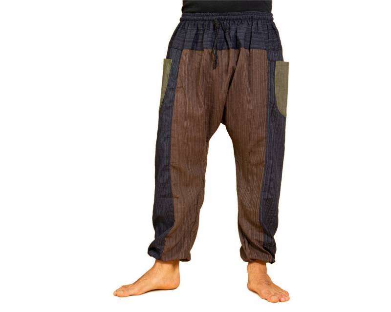 PANASIAM Wellnesshose Chillhose Lini lockere Boho Hose aus 100% Baumwolle bequem und in natürlichen Farben Freizeithose mit Gummibund Unisex Sommerhose von PANASIAM
