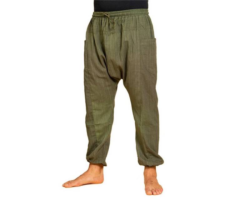 PANASIAM Wellnesshose Chillhose Lini lockere Boho Hose aus 100% Baumwolle bequem und in natürlichen Farben Freizeithose mit Gummibund Unisex Sommerhose von PANASIAM