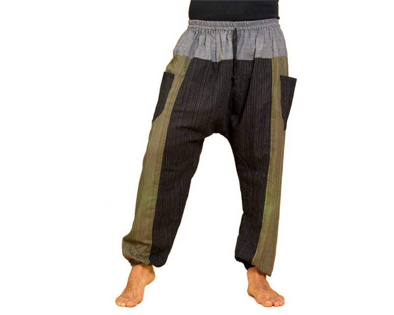 PANASIAM Wellnesshose Chillhose Lini lockere Boho Hose aus 100% Baumwolle bequem und in natürlichen Farben Freizeithose mit Gummibund Unisex Sommerhose von PANASIAM