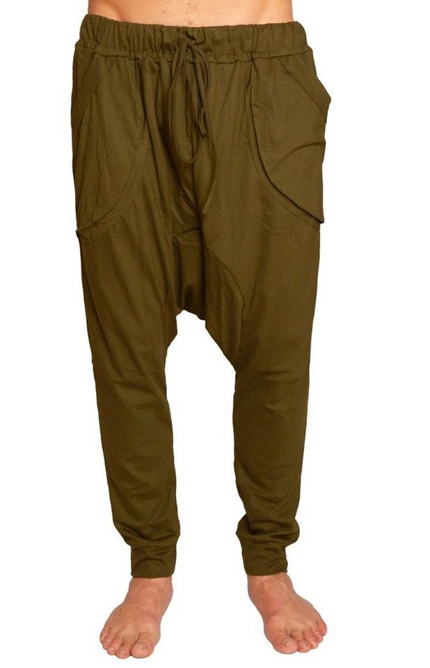 PANASIAM Wellnesshose Chillhose im Aladin Style Sommerhose aus 100% weicher jersey Baumwolle bequeme Freizeithose mit Gummibund Haremshose Unisex von PANASIAM
