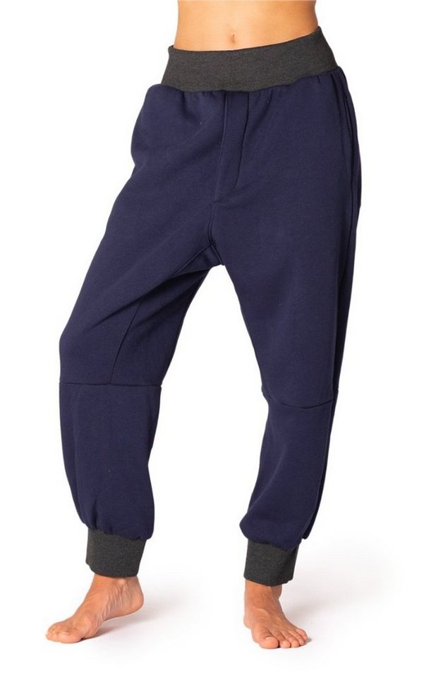 PANASIAM Wellnesshose Haremsjogger perfekte Chillhose für die kühleren Tage aus 100% Baumwolle Freizeithose im Aladin Style Unisex Haremshose von PANASIAM