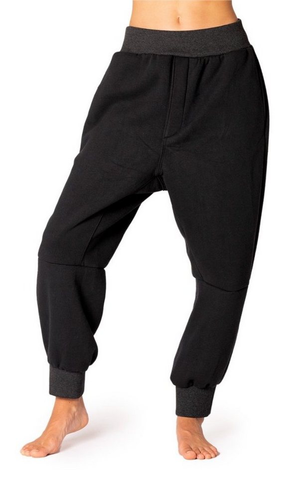 PANASIAM Wellnesshose Haremsjogger perfekte Chillhose für die kühleren Tage aus 100% Baumwolle Freizeithose im Aladin Style Unisex Haremshose von PANASIAM