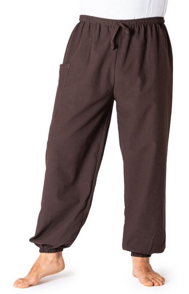 PANASIAM Relaxhose Loungehose einfarbig aus 100% Baumwolle bequeme Muckhose Relaxhose Unisex für Damen & Herren lässige Haremshose schlichte Freizeithose von PANASIAM