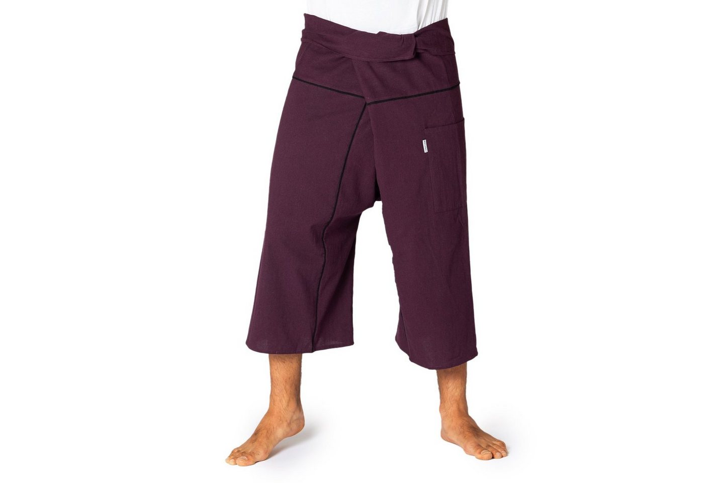 PANASIAM Wellnesshose Thai Fischerhose stripe design 3/4 lang bequeme Unisex Wickelhose aus Baumwolle Freizeithose Relaxhose Chillhose loose fit PANASIAM Wellnesshose Thai Fischerhose stripe design 3/4 lang bequeme Unisex Wickelhose aus Baumwolle Freizeithose Relaxhose Chillhose loose fit von PANASIAM