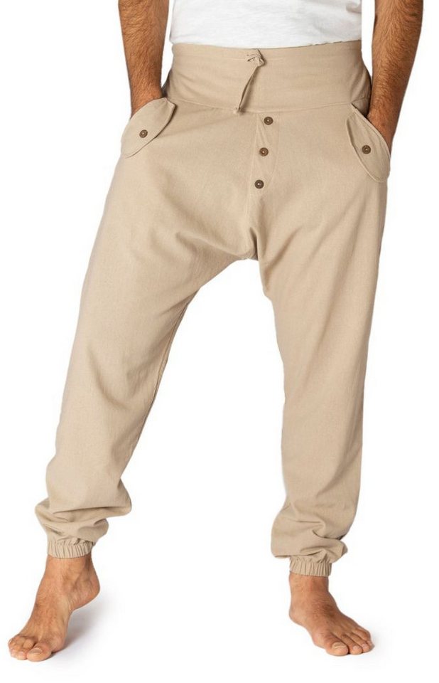 PANASIAM Haremshose Yogipants classic bequeme Freizeithose wie Aladinhose Unisex für Damen und Herren Haremshose Tunnelzug vorne Gummiband hinten von PANASIAM