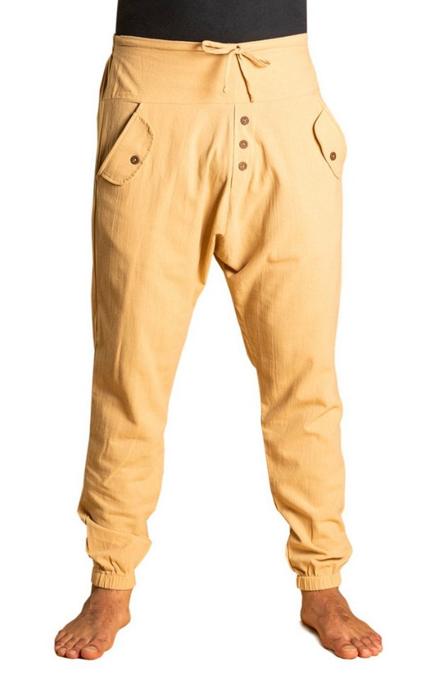 PANASIAM Haremshose Yogipants classic bequeme Freizeithose wie Aladinhose Unisex für Damen und Herren Haremshose Tunnelzug vorne Gummiband hinten von PANASIAM
